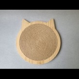 支援セール：猫爪とぎ『木製猫型平・吸盤付き』